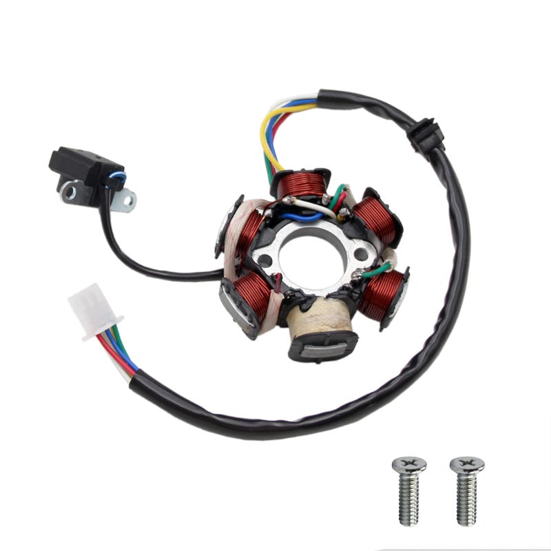 PRO BAT 6 Coil 5 Wire GY6 Stator Magneto 6 Coil Pole for GY6 50cc 125cc 150cc Chinese ATVS Dirt/Pit Blikes Scooter Coolster Roketa Sunl Tank JCL Lance Znen Jonway - Image 1